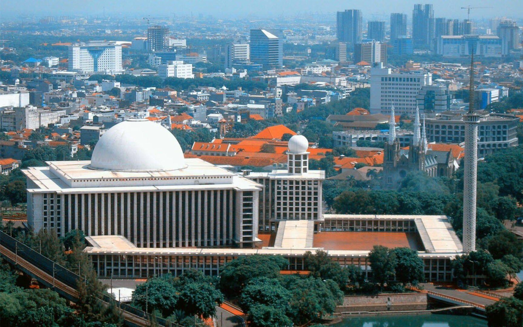 Một góc thủ đô Jakarta của Indonesia. Ảnh: Wallpaper Cave
