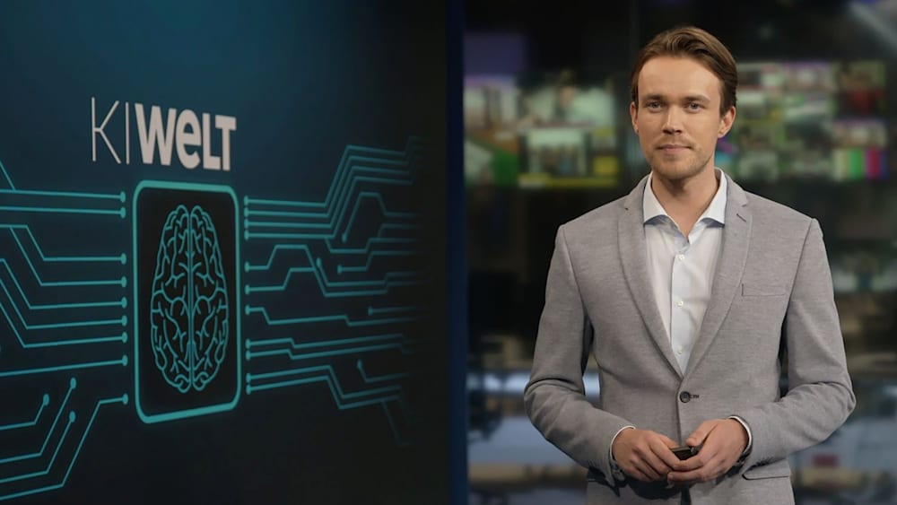 Chương trình truyền hình do AI làm MC của Welt TV. Ảnh: Welt TV